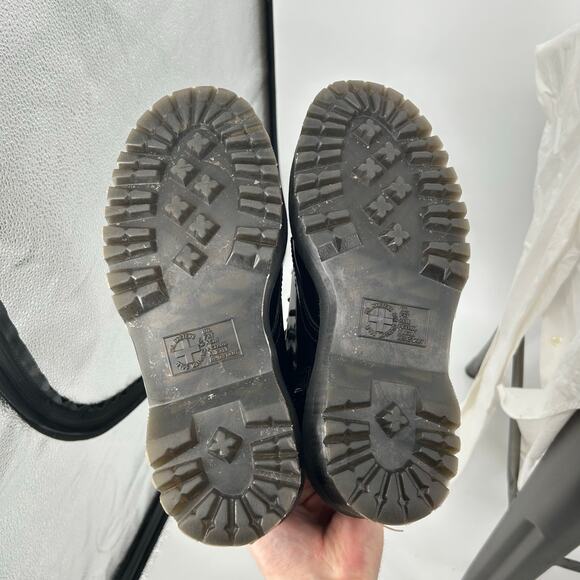 Women's 7M Black Doc Dr. Marten's Jadon Smooth Leather Platforms Boots - Picture 8 of 8